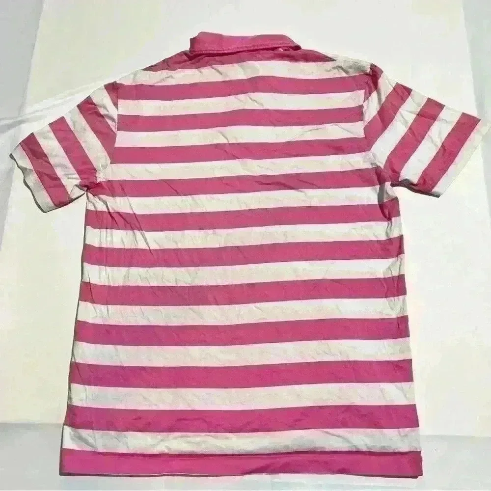 Vintage Polo Golf Ralph Lauren Mens Large Shirt Crest Striped Pima Cotton Rugby